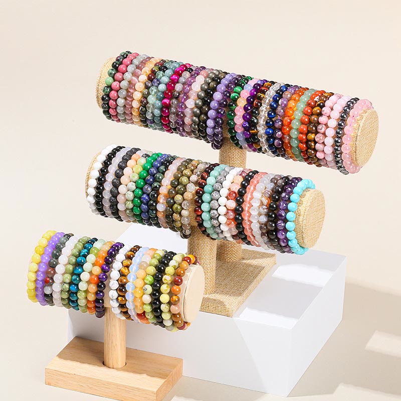 Buddha Stones Verschiedene Kristallsteine Amethyst Grüner Aventurin Rosenquarz Heilarmband - image 2