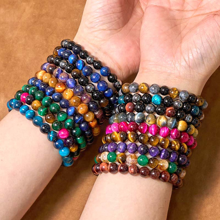 Buddha Stones Verschiedene Tigerauge Vertrauensarmband