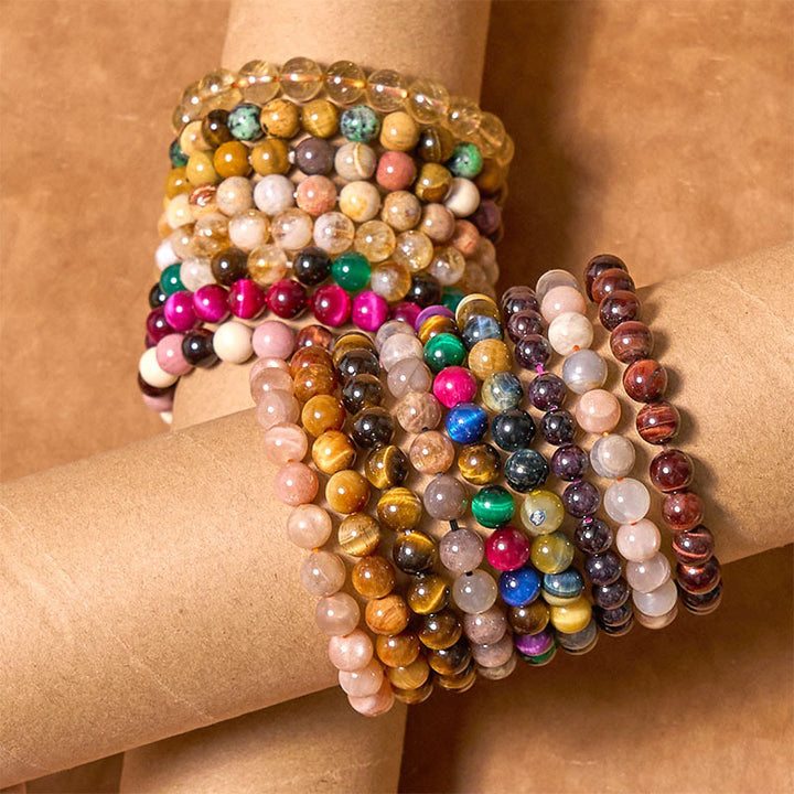 Buddha Stones steigern die Vitalität, warme Farben, Serie positiver Mut, Armband