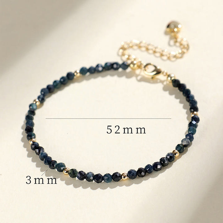 Buddha Stones Indigolite Turmalin Kupferperlen Weisheitsarmband