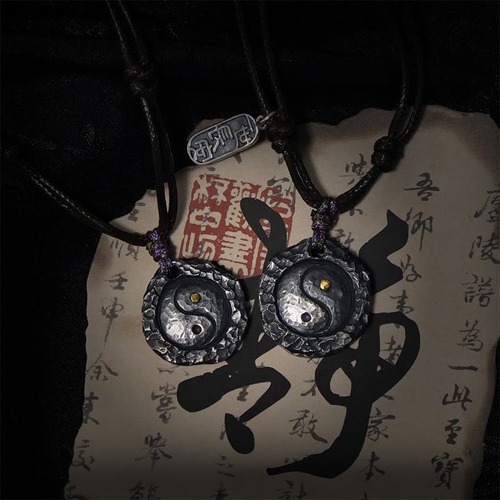Buddha Stones 999 Sterling Silber Tai Chi Yin Yang Design Harmony Halskette Anhänger - image 10