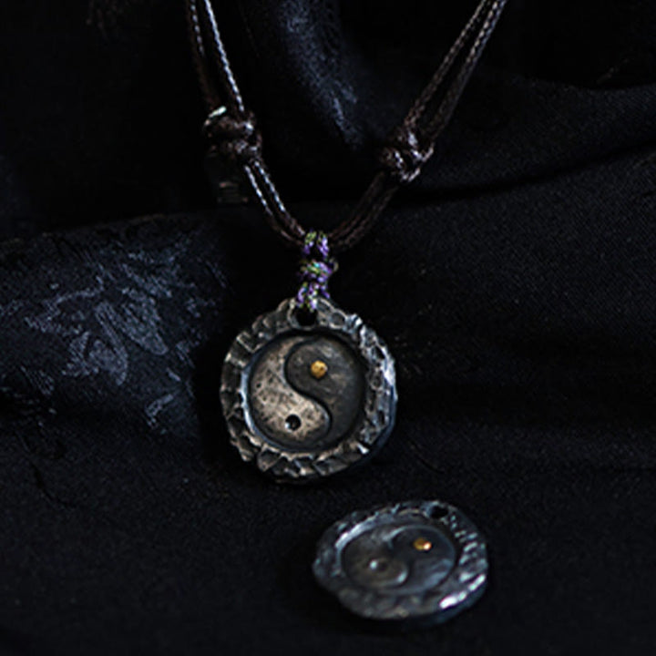 Buddha Stones 999 Sterling Silber Tai Chi Yin Yang Design Harmony Halskette Anhänger - image 9