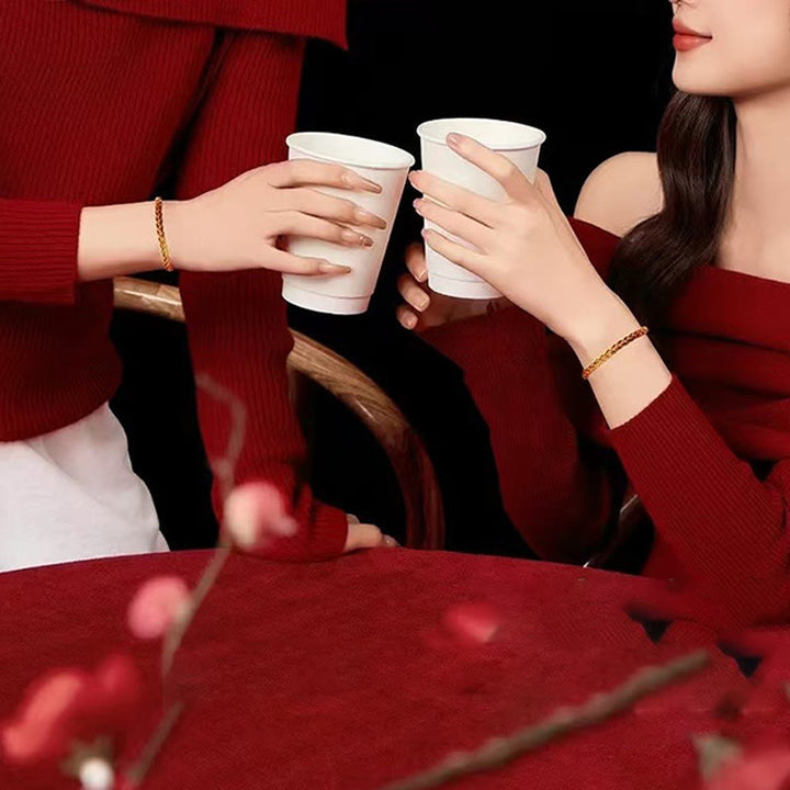 Buddha Stones, rote Schnur, gelbe Schnur, Glücksarmband