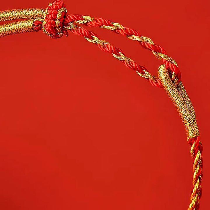 Buddha Stones, rote Schnur, gelbe Schnur, Glücksarmband