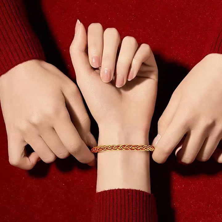 Buddha Stones, rote Schnur, gelbe Schnur, Glücksarmband