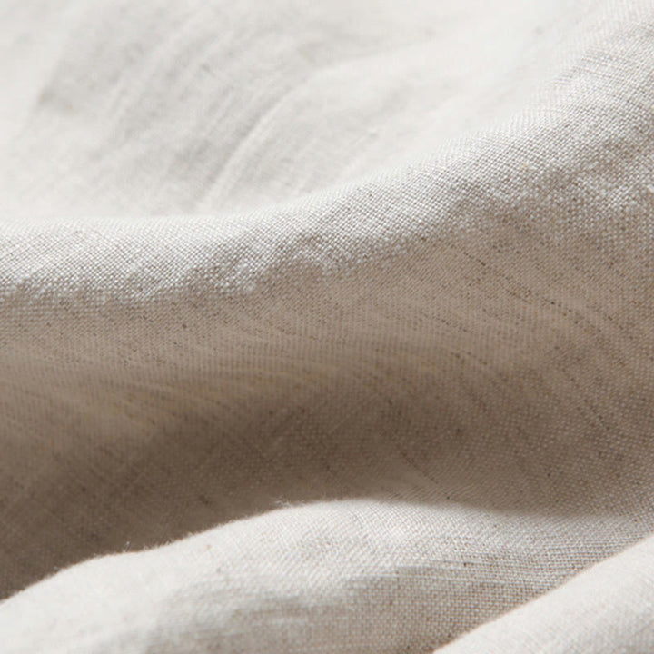 Buddha Stones – Unifarbene Hose aus Baumwollleinen mit hoher Taille und weitem Bein und Taschen - image 13