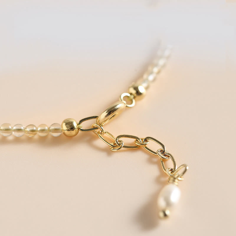 Buddha Stones 2,5 mm ultradünnes Citrin-Turmalin-Wohlstandsarmband aus 14 Karat Gold gefüllten Kupferperlen - image 4