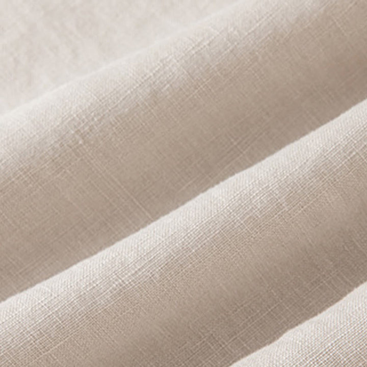 Buddha Stones Lässige, einfarbige Hose aus Baumwollleinen mit weitem Bein und Taschen für Damen - image 27