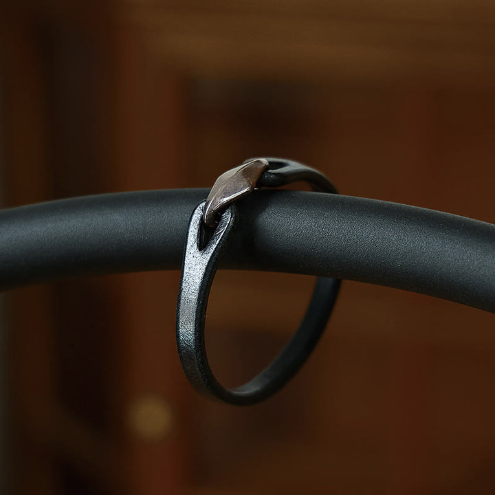 Buddha Stones 925 Sterling Silber Leder Mehrreihiges Schutzarmband