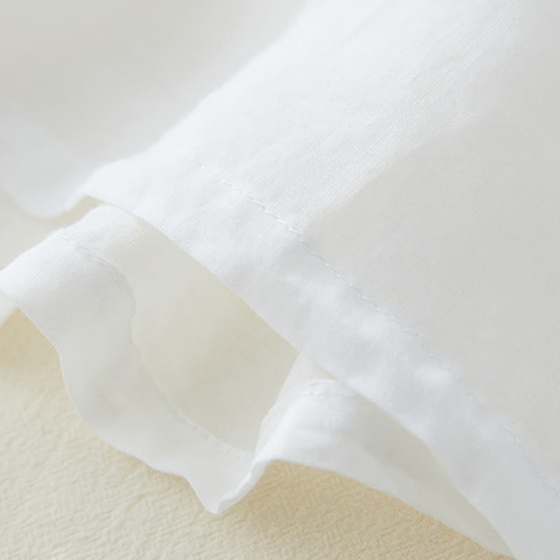 Lässiges Damen-Hemd aus Baumwolle und Leinen mit Buddha Stones -Stickerei und Pflanzen-Design - image 13