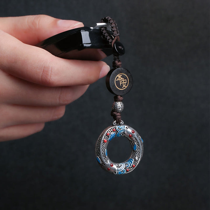 Buddha Stones, Doppel-Koi-Fisch, Frieden, Schnalle, sicher und gut, Glück Schlüsselanhänger