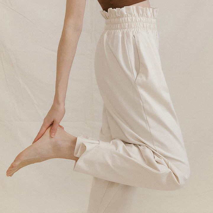 Buddha Stones Lässige Schnalle Lockere Spandexhose für Damen mit Taschen - image 19