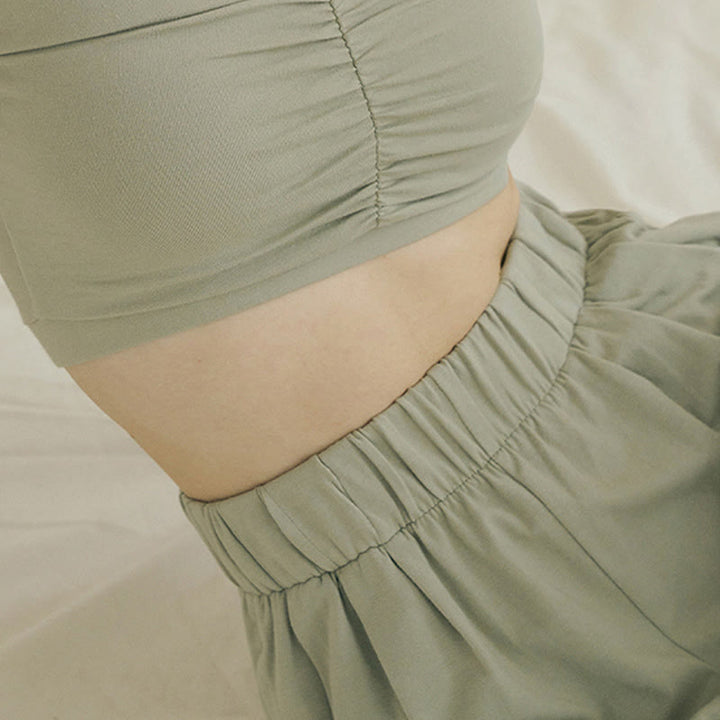 Buddha Stones Lässige, schlichte, atmungsaktive, lockere Leica-Haremshose für Damen mit Taschen - image 18