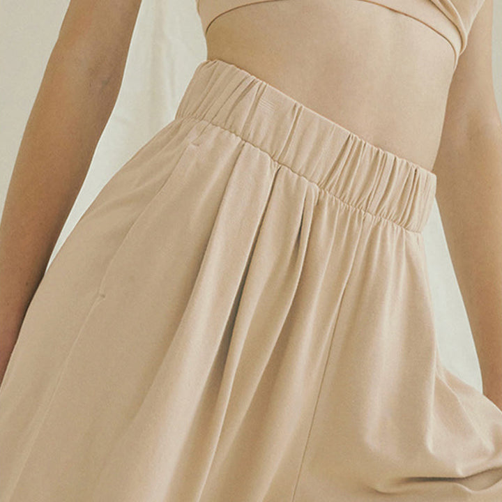 Buddha Stones Lässige, schlichte, atmungsaktive, lockere Leica-Haremshose für Damen mit Taschen - image 5