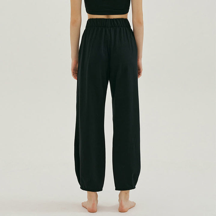 Buddha Stones Lässige, schlichte, atmungsaktive, lockere Leica-Haremshose für Damen mit Taschen - image 9