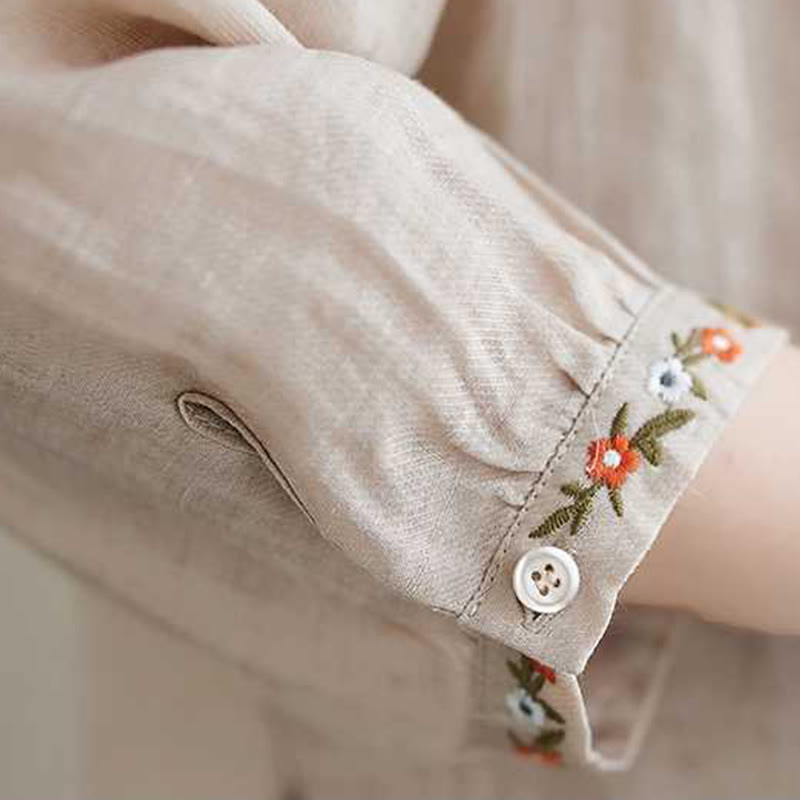 Buddha Stones , 2-teilig, Baumwolle, Stickerei, Blumen, Hemd, Oberteil, Hose, Meditation, Zen, Tai Chi, Damen-Set - image 12