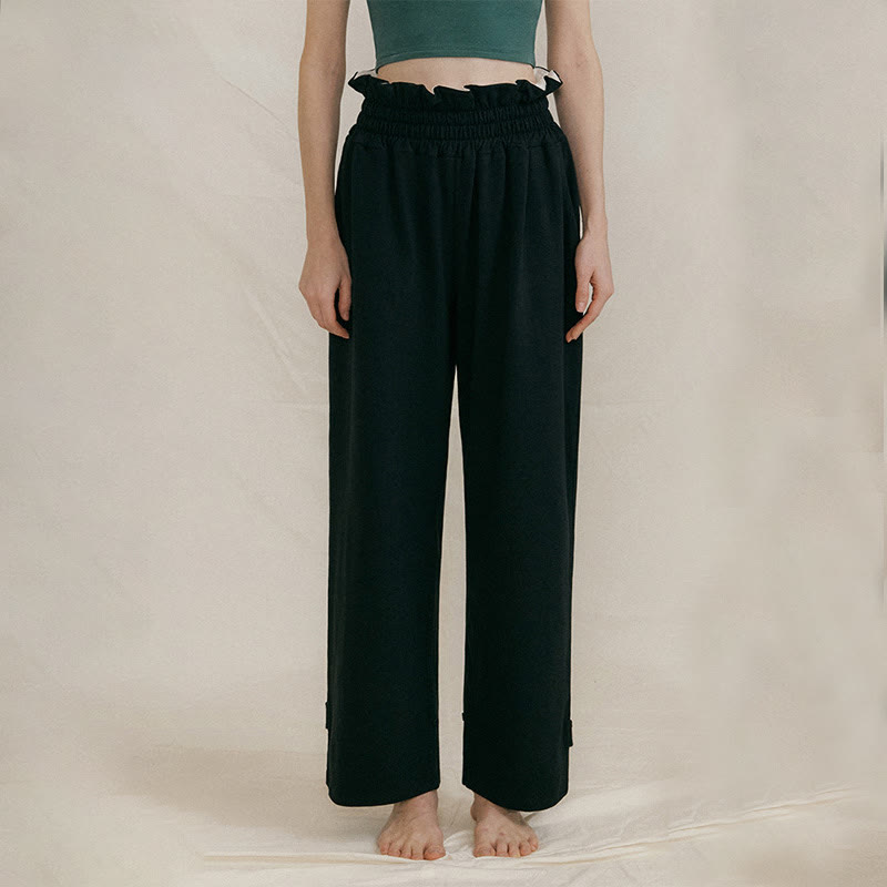 Buddha Stones Lässige Schnalle Lockere Spandexhose für Damen mit Taschen - Schwarz - US6, UK/AU10,EU38 (XL) - image 11