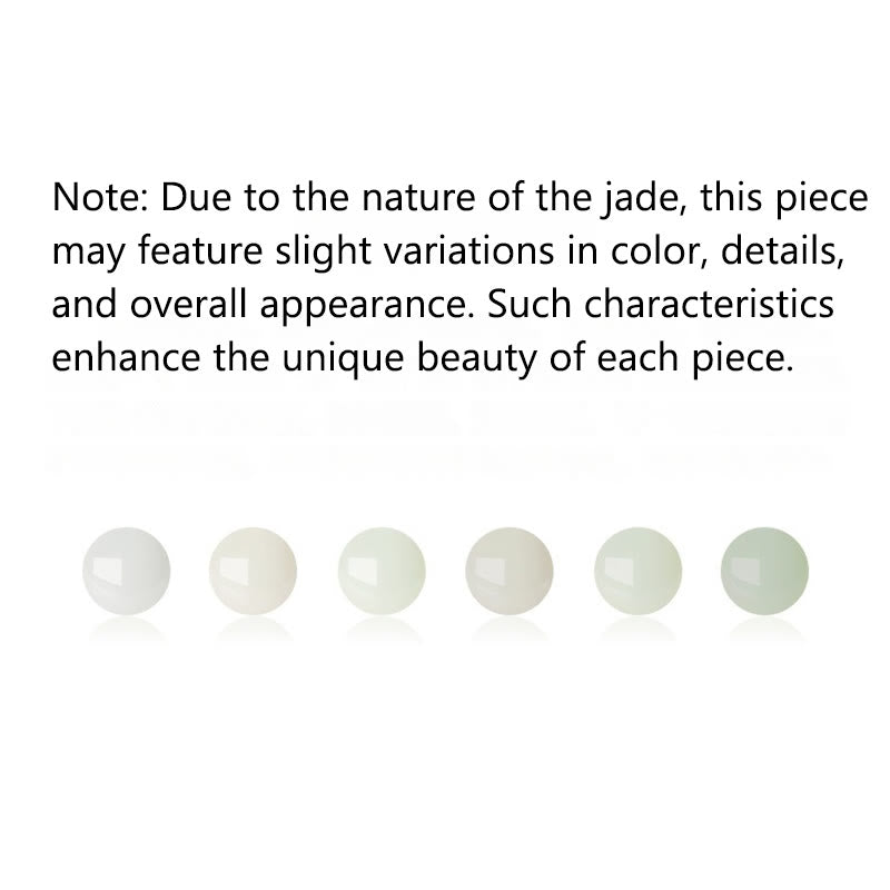 Buddha Stones 999 Sterling Silber Natürliche Hetian Jade Friedensschnalle Pfirsichblüte Glücksarmband - image 7