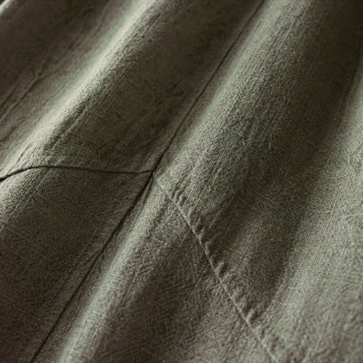 Buddha Stones Lässige, lockere, gerade geschnittene Hose in der Länge 7–8 aus Baumwolle für Damen mit Taschen - image 13