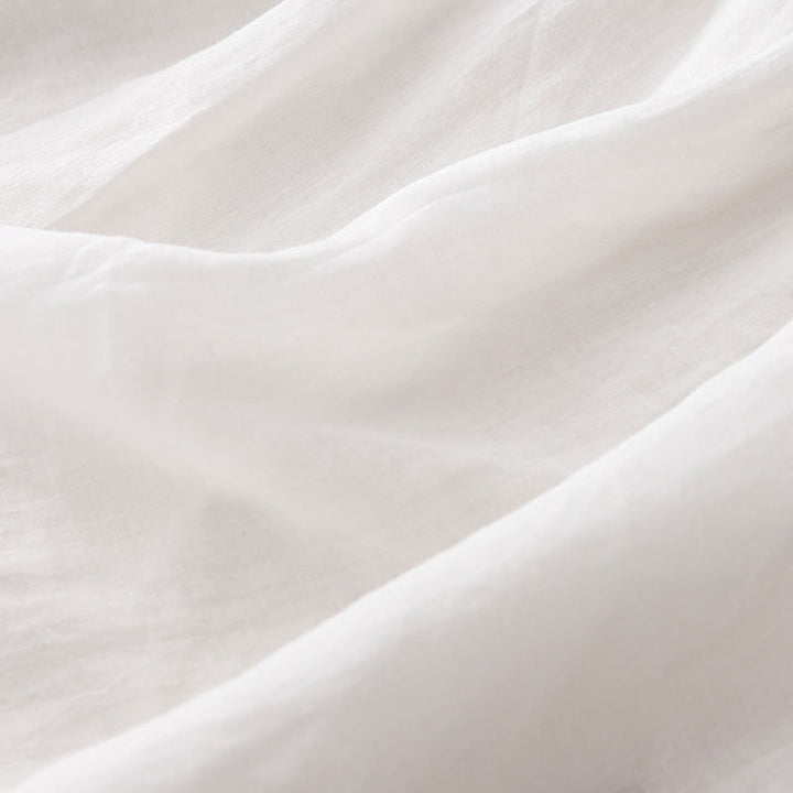 Buddha Stones Lässiges, einfarbiges, lockeres Damen-Baumwollhemd mit V-Ausschnitt und halblangen Ärmeln - image 15