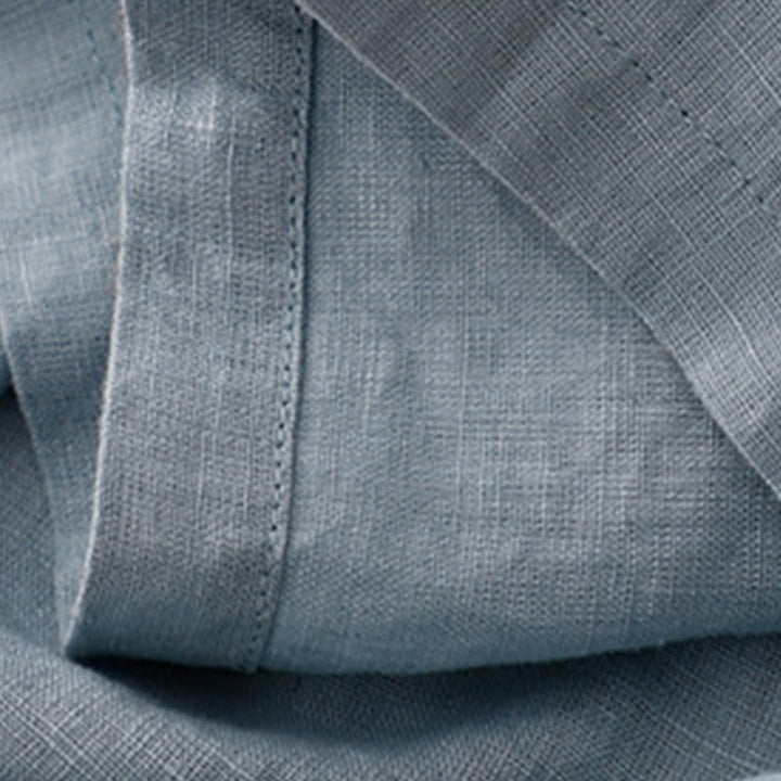 Buddha Stones – Lässiges, schlichtes Midikleid aus Baumwolle und Leinen mit Rundhalsausschnitt, Schnürung und halblangen Ärmeln und Taschen - image 15