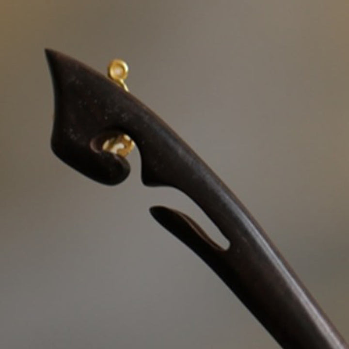 Buddha Stones Glückverheißende Wolke Sandelholz Kaninchen Schutz Haarnadel