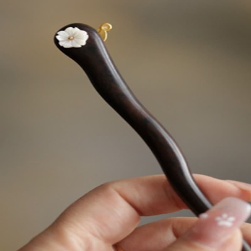 Buddha Stones Glückverheißende Wolke Sandelholz Kaninchen Schutz Haarnadel