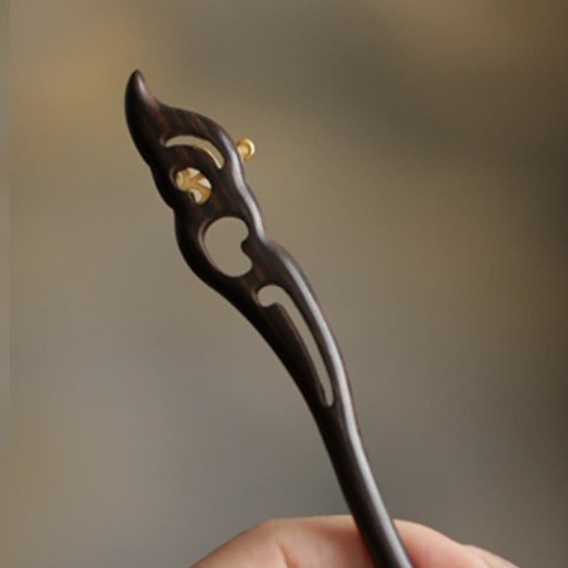 Buddha Stones Glückverheißende Wolke Sandelholz Kaninchen Schutz Haarnadel