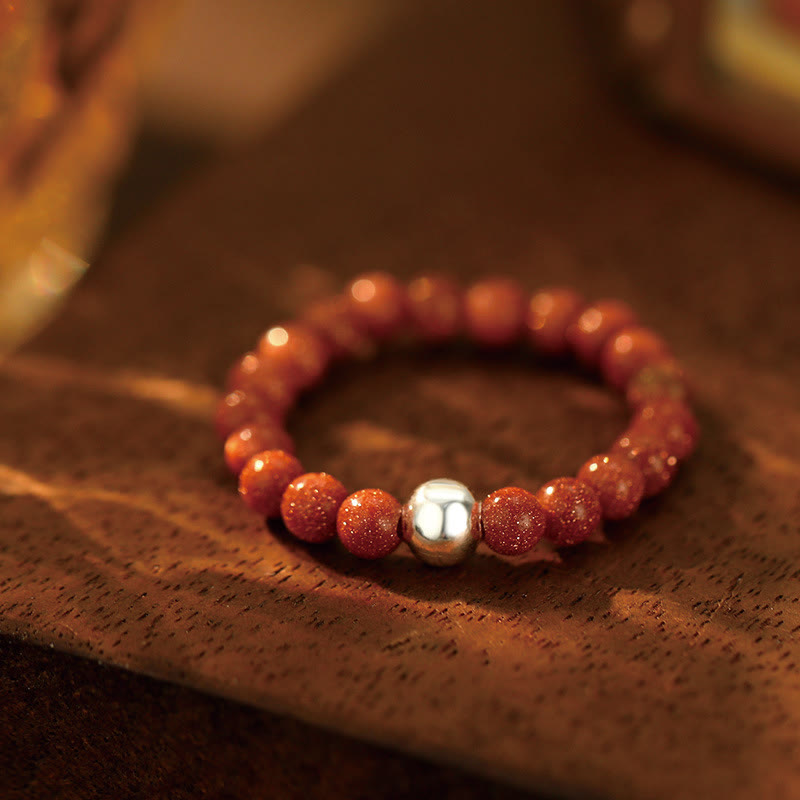 Buddha Stones 925 Sterling Silber Kristallperlen Weißer Jade Schwarzer Onyx Segen Elastischer Ring