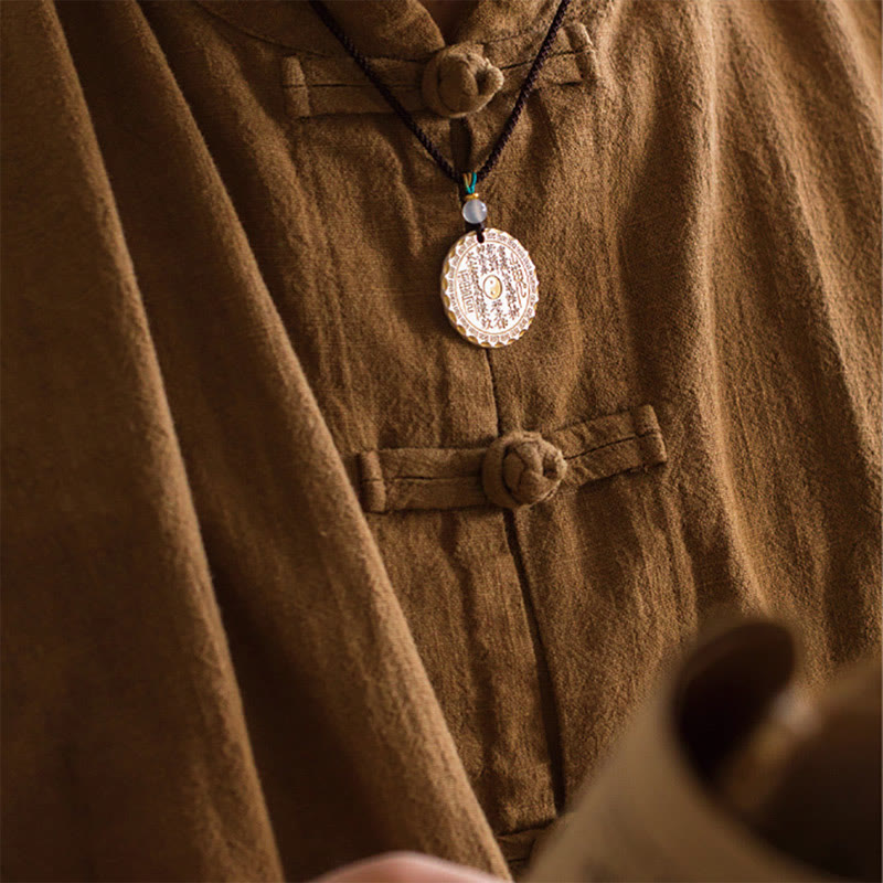 Buddha Stones, Berggeister, Geld ausgeben, Yin Yang Bagua-Design, Kupfer, Harmonie-Halskettenanhänger - image 11