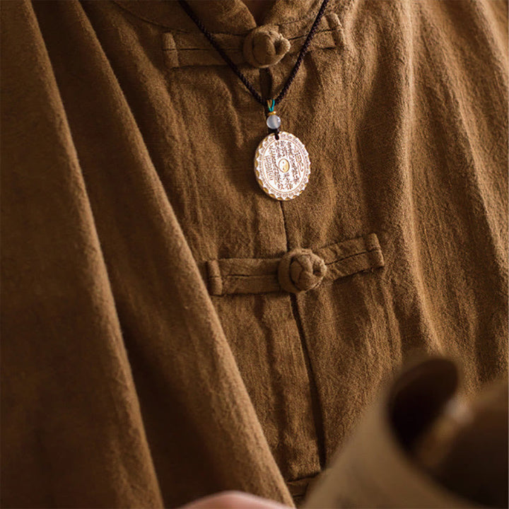 Buddha Stones, Berggeister, Geld ausgeben, Yin Yang Bagua-Design, Kupfer, Harmonie-Halskettenanhänger - image 11