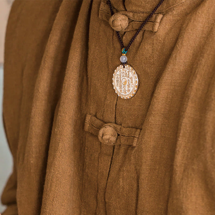 Buddha Stones, Berggeister, Geld ausgeben, Yin Yang Bagua-Design, Kupfer, Harmonie-Halskettenanhänger - image 12