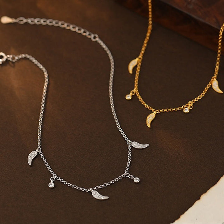 Buddha Stones Fußkettchen aus 925er Sterlingsilber mit Zirkonia und kleinem Pfeffer-Charm - image 12