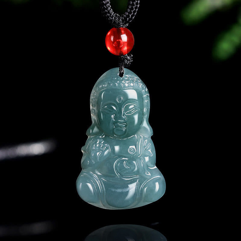 Buddha Stones Jade Baobao Buddha Wohlstand Halskette Anhänger - image 3