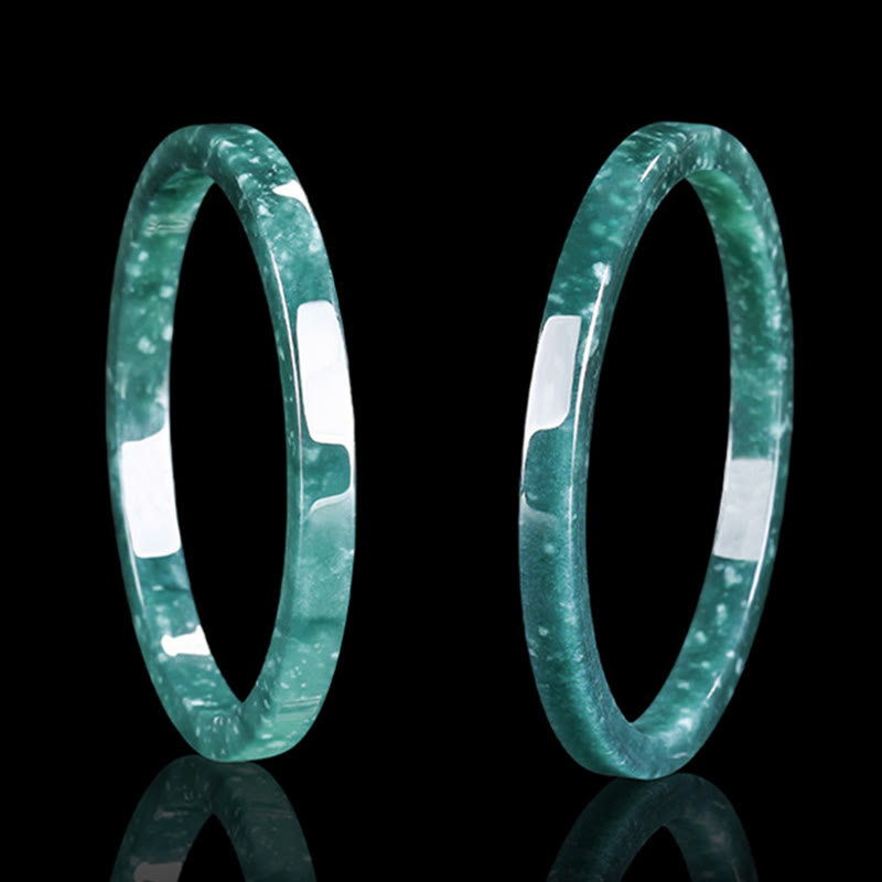 Buddha Stones Natürlicher Jade-Überfluss Dünnes Armband Armreif - image 10