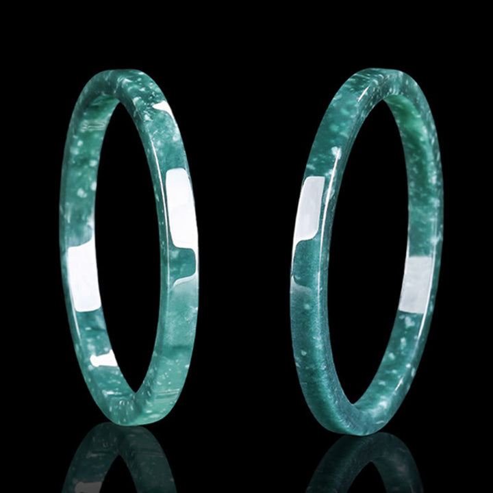 Buddha Stones Natürlicher Jade-Überfluss Dünnes Armband Armreif - image 10