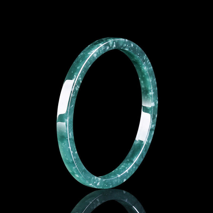 Buddha Stones Natürlicher Jade-Überfluss Dünnes Armband Armreif - 64 MM - image 0