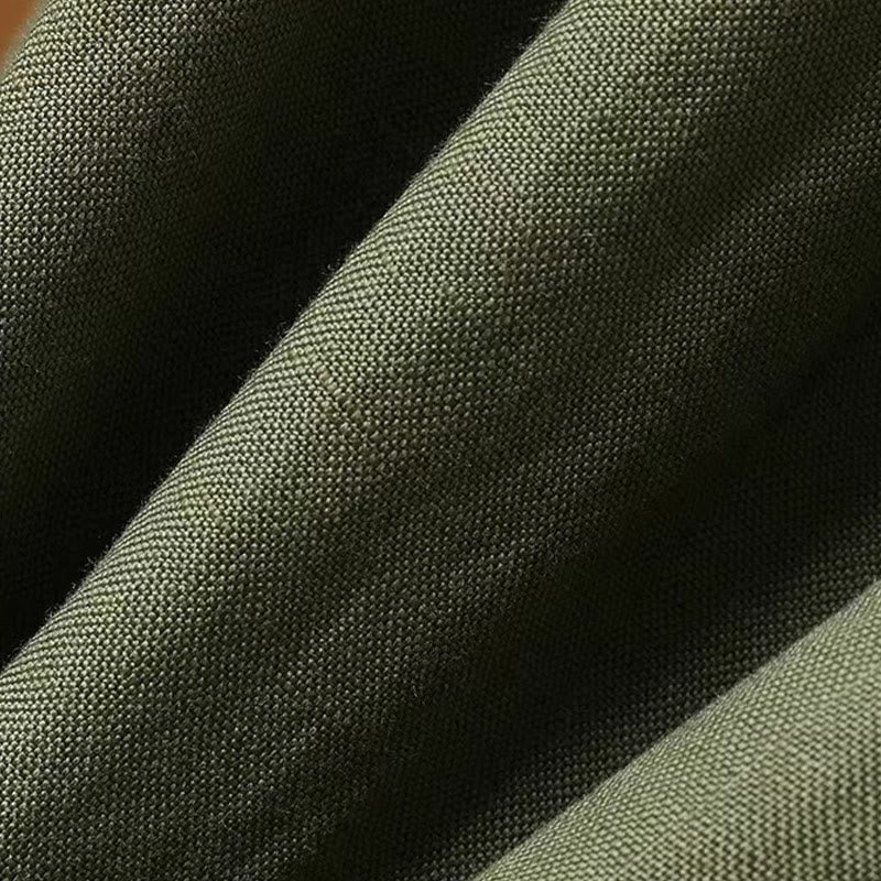 Buddha Stones Sommer Casual Pure Color 7-8 Länge Baumwolle Leinen Damen Weite Beinhose - image 5