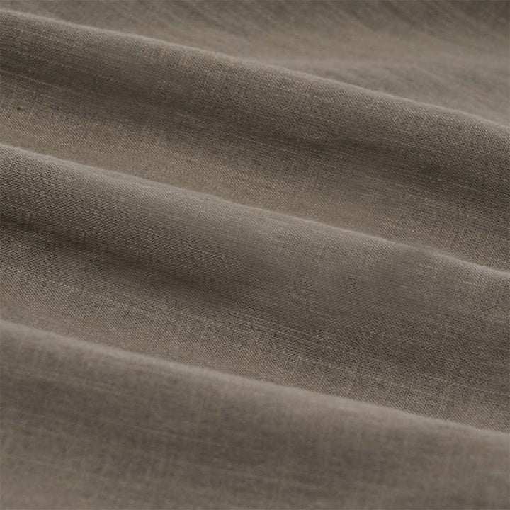 Buddha Stones Herren Sommerhemd aus Baumwolle und Leinen, einfarbig, kurzärmelig, mit halben Knöpfen - image 12