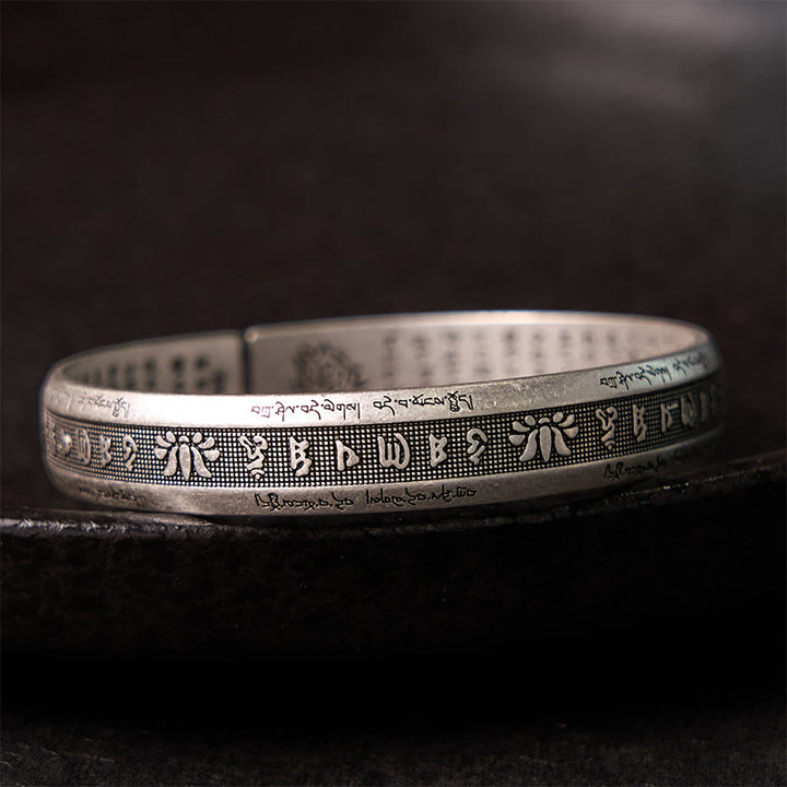 Armreif mit Buddha Stonesn, Om Mani Padme Hum, Herz-Sutra, Mantra, Lotus, Frieden, Meditation