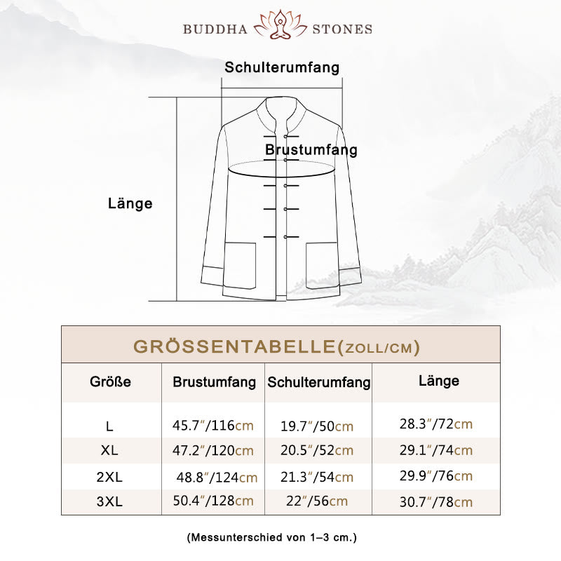 Buddha Stones 2-teiliger Tang-Anzug mit Drachen- und Frosch-Knopfleiste, langärmeliges Hemd und Hose, Bekleidungsset für Herren - image 6