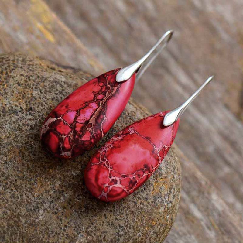 Kaiserstein-Heilkristall-Ohrringe