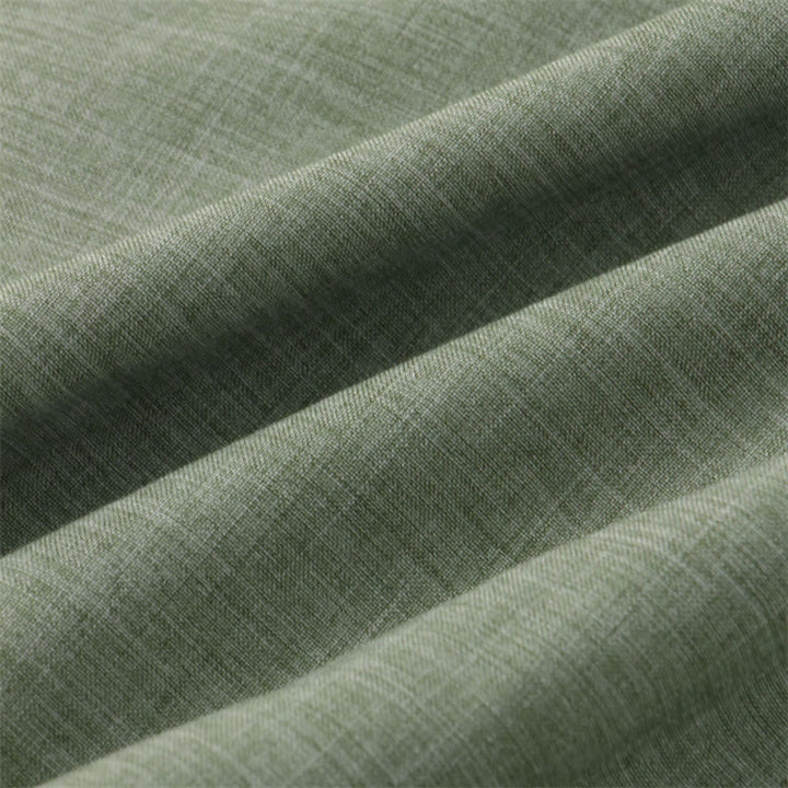 Buddha Stones Sommer Herren Button Plain Kurzarm Baumwollhemd mit Tasche - image 6