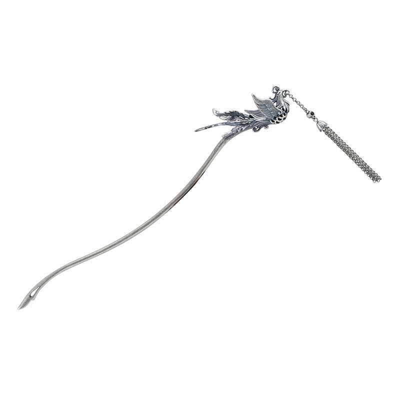 Buddha Stones 925 Sterling Silber Phoenix Quasten Schutz Haarnadel - image 10