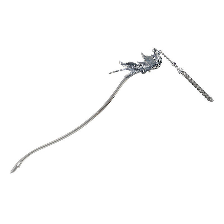 Buddha Stones 925 Sterling Silber Phoenix Quasten Schutz Haarnadel - image 10