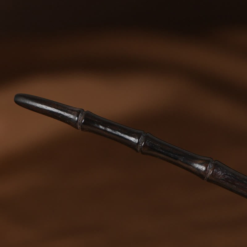 Buddha Stones 925 Sterling Silber Rot Sandelholz Ebenholz Bambus Power Haarnadel