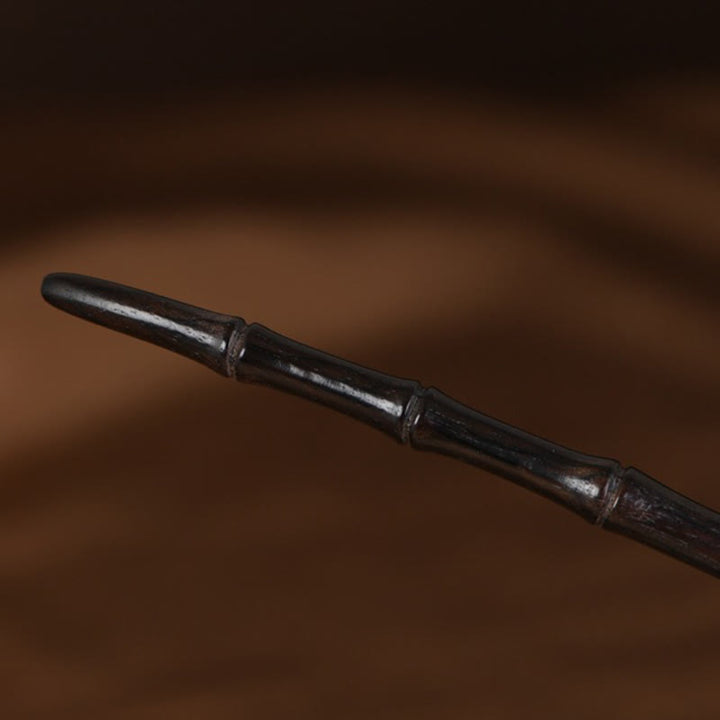 Buddha Stones 925 Sterling Silber Rot Sandelholz Ebenholz Bambus Power Haarnadel