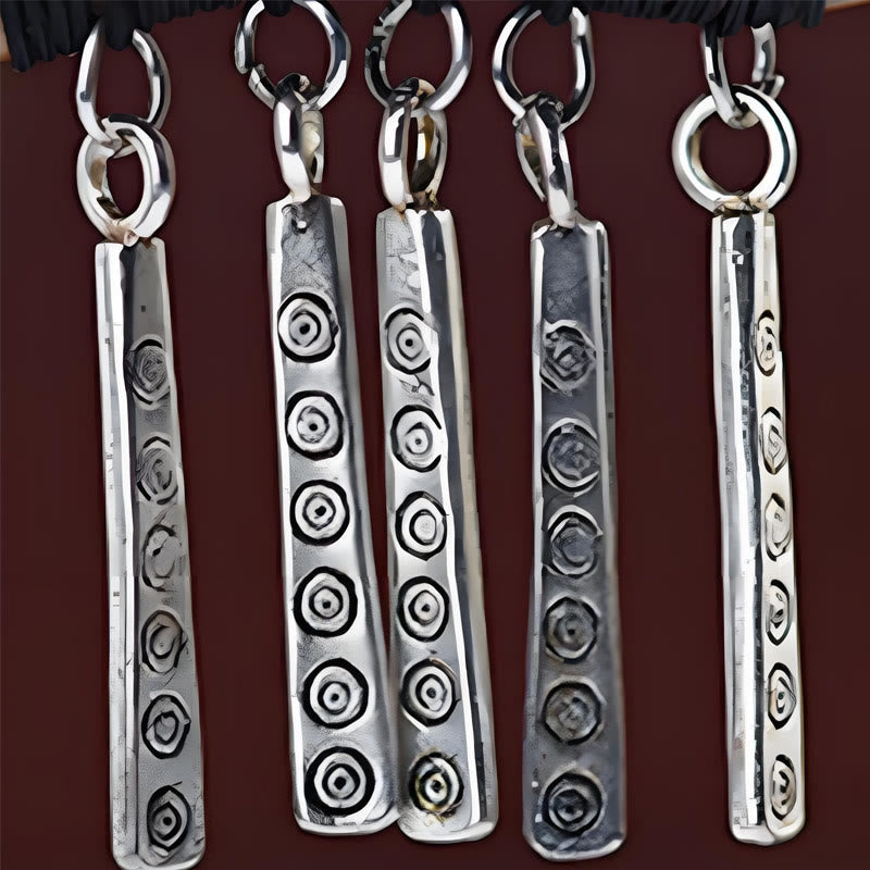 Buddha Stones Silber Quaste Grünes Sandelholz Beruhigende Haarnadel