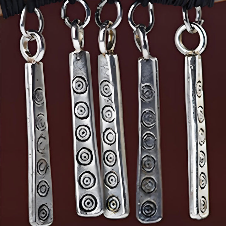 Buddha Stones Silber Quaste Grünes Sandelholz Beruhigende Haarnadel