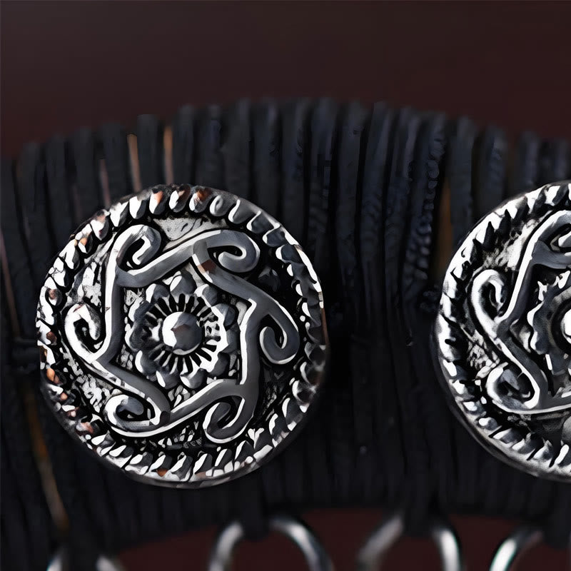 Buddha Stones Silber Quaste Grünes Sandelholz Beruhigende Haarnadel